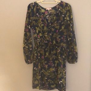 Long sleeve floral dress - size: S